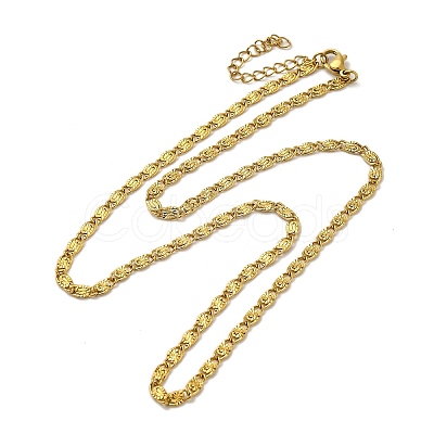 Ion Plating(IP) 304 Stainless Steel Lumachina Chain Necklaces NJEW-C060-01A-G-1