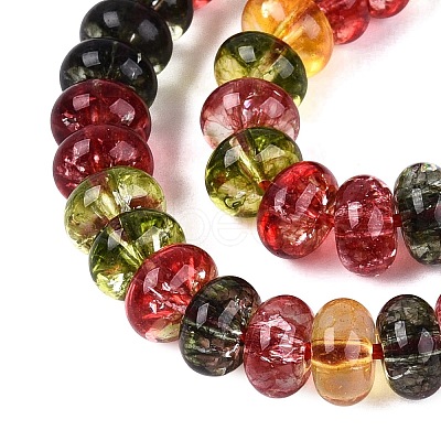 Crackle Transparent Glass Beads Strands GLAA-N074-02A-02-1