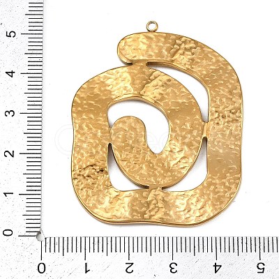 304 Stainless Steel Big Pendants STAS-G363-02G-1