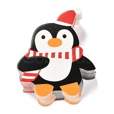 Christmas Theme Penguin Shape Paper Candy Lollipops Cards CDIS-I003-02-1