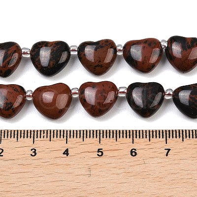 Natural Mahogany Obsidian Beads Strands G-NH0069-A09-1