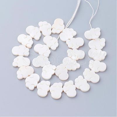 Natural White Shell Beads SSHEL-Q298-07-1