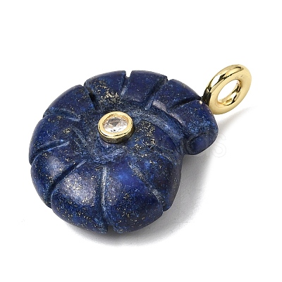 Dyed Natural Lapis Lazuli Carved Pendants G-C282-01I-1