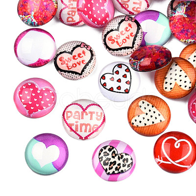 Glass Cabochons GGLA-WHC0001-06-1