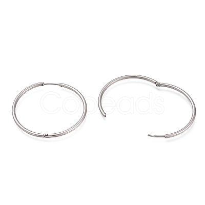 Non-Tarnish 304 Stainless Steel Huggie Hoop Earrings EJEW-L256-02H-P-1