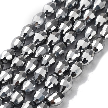 Electroplate Glass Beads Strands GC881Y-2-1