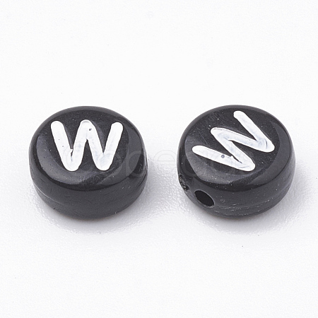Opaque Acrylic Beads X-SACR-N002-02W-1