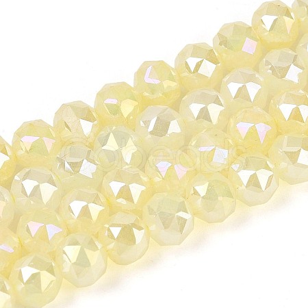 Anti-Tarnish Electroplate Glass Beads Strands GLAA-N064-6mm-06-1