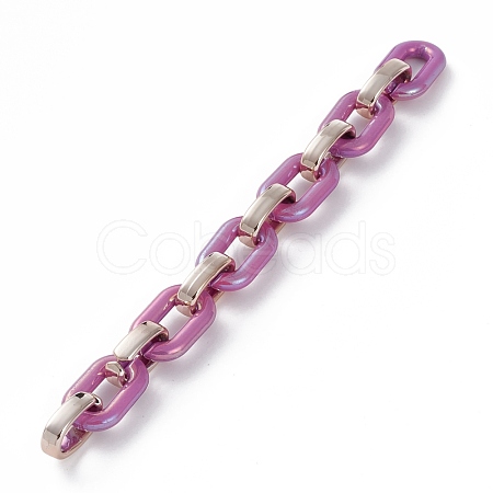 Handmade Opaque Acrylic Cable Chains AJEW-JB00890-07-1