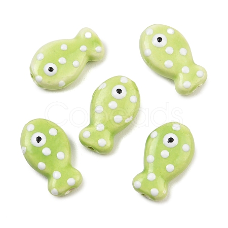 Handmade Porcelain Beads PORC-B009-03K-1