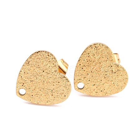 Ion Plating(IP) 304 Stainless Steel Stud Earring Findings EJEW-O104-14G-1