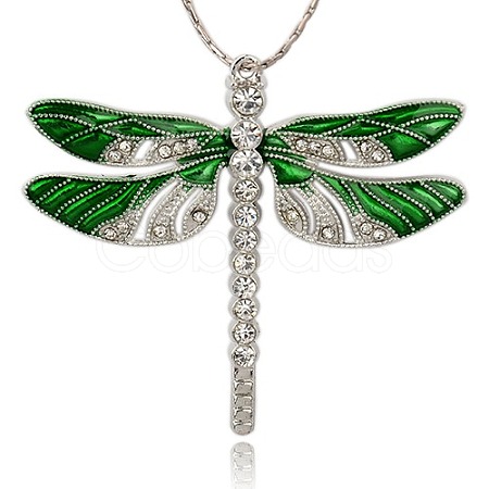 Alloy Enamel Dragonfly Big Pendants X-ENAM-L034-01P-1