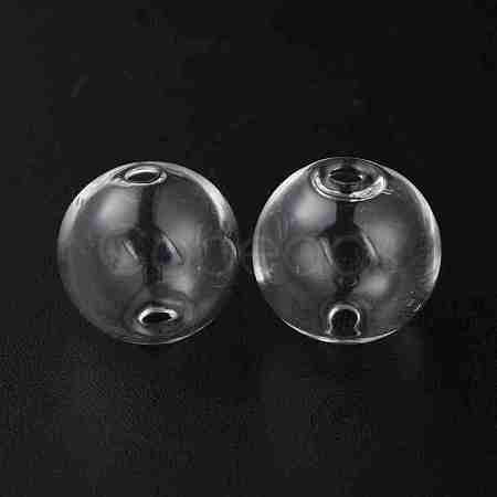 Handmade Two Holes Blown Glass Globe Beads FIND-WH0104-03C-1