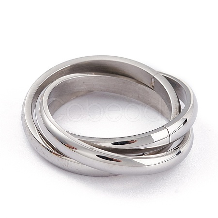 Tarnish Resistant Unisex 304 Stainless Steel Finger Rings RJEW-K233-06B-P-1