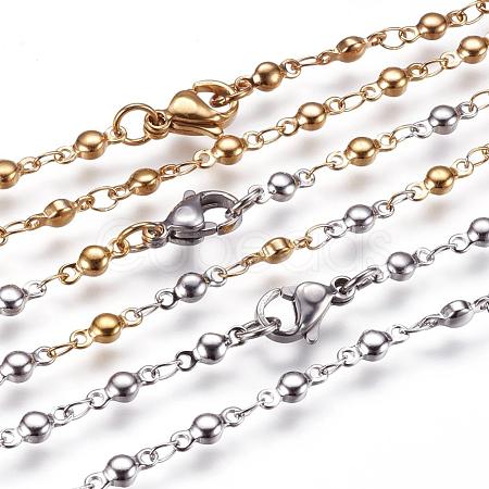 304 Stainless Steel Chain Necklaces STAS-P164-12-1