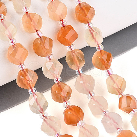 Natural Yellow Agate Beads Strands G-T144-24A-06-1