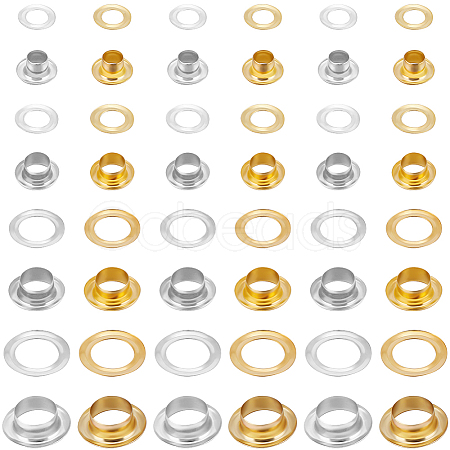 160 Sets 8 Styles Iron Grommet Eyelet Findings IFIN-BBC0001-05-1