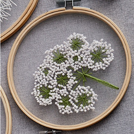 DIY Transparent Fabric Embroidery Kits DIY-K032-79A-1