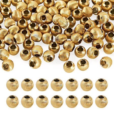 100Pcs Brass Beads KK-TA0008-53-1