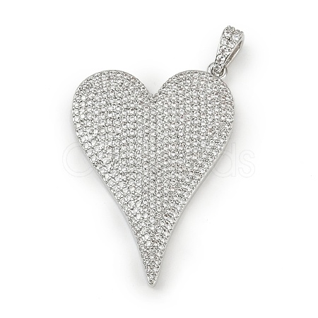 Brass Micro Pave Cubic Zirconia Pendants KK-M322-42P-1