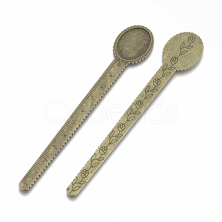 Tibetan Style Alloy Cabochon Setting TIBE-R001-01AB-1