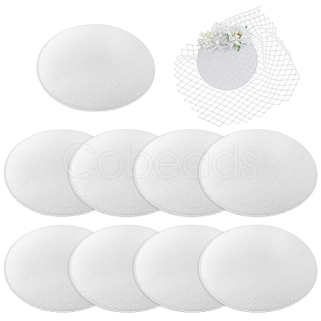 10Pcs EVA Cloth Round Fascinator Hat Base for Millinery Magic AJEW-BC0009-72-1