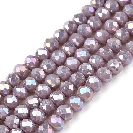 Electroplate Glass Beads Strands LS-EGLA-A044-P4mm-B13-1