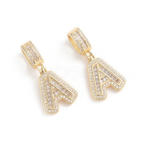 Brass Micro Pave Cubic Zirconia Pendants ZIRC-G165-13G-A-1
