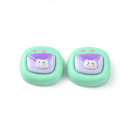 Opaque Cute Cartoon Resin Cabochons CRES-O006-06G-1