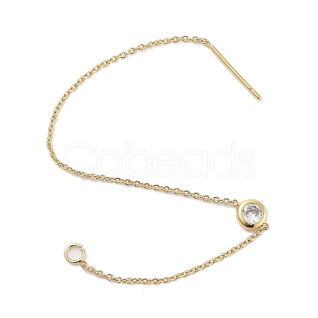 Rack Plating Brass Ear Wire KK-N255-08G-A-RS-1