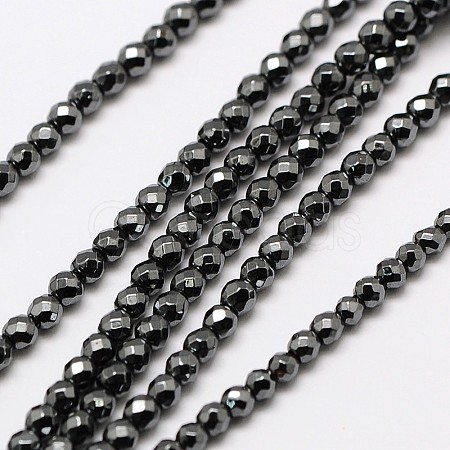 Non-magnetic Synthetic Hematite Bead Strands G-A129-3mm-26-1