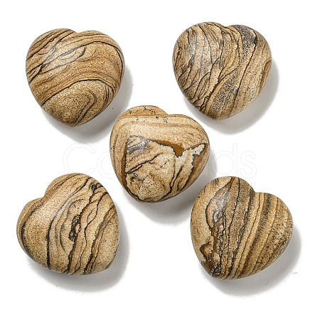 Natural Picture Jasper Statues Ornaments G-P531-03H-1