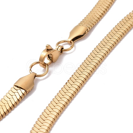 PVD Vacuum Plating 304 Stainless Steel Snake Chains Necklaces NJEW-O058-31G-1