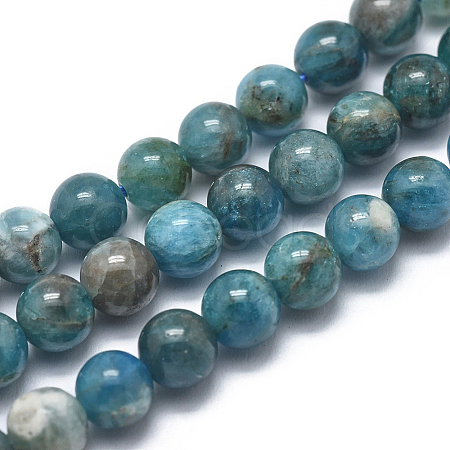 Natural Apatite Beads Strands G-I254-08A-01-1