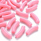 Opaque Acrylic Beads, Curved Tube, Pink, 32x9.5x8mm, Hole: 1.8mm