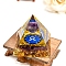 Constellation Orgonite Pyramid Resin Energy Generators, Reiki Natural Amethyst Chips Inside for Home Office Desk Decoration, Taurus, 50mm