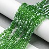 Transparent Electroplate Glass Beads Strands EGLA-A039-T4mm-A03-4