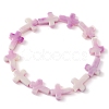 7Pcs 7 Colors Cross Acrylic Beads Stretch Bracelets for Women Men BJEW-JB11434-3