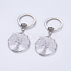 Natural Quartz Crystal Keychain KEYC-E023-03G-4