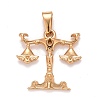 Ion Plating(IP) 304 Stainless Steel Pendants LS-STAS-D165-14G-09-1