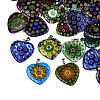 Handmade Millefiori Glass Pendants X-LK-R005-03-1