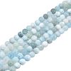 Natural Aquamarine Beads Strands G-E561-01-8mm-01-2