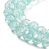 Transparent Crackle Glass Beads Strands CCG-L050-01B-07-2