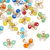 20Pcs 10Colors Glass Beaded Pendants FIND-TA0009-21-3
