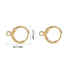 Brass Huggie Hoop Earring Findings X-KK-L179-04G-A-2