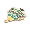 Christmas Theme Alloy Enamel Pendants ENAM-D060-04F-2