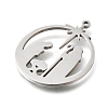 304 Stainless Steel Pendants STAS-S178-04P-2