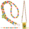 2Pcs 2 Style Plastic Round Beaded Purse Straps AJEW-PH0018-22-1