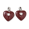 Valentine's Day Brass Micro Pave Clear Cubic Zirconia Pendants KK-C172-25P-1