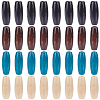 160Pcs 4 Colors Dyed Natural Wood Beads WOOD-SP0001-88-7